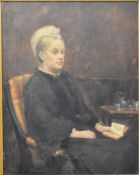 Agnes Malden 19th or early 20th century oil on panel portrait of a lady, signed lower right, 44 x