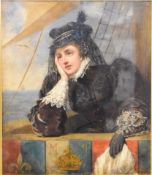 William Powell Frith RA (1819-1909) oil on canvas Mary Queen of Scots' Farewell to France, Mary
