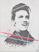 DOT Elvis Presley limited edition 8/10 screen print, dated '15 lower right, 69 x 50cm, unframed