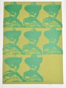 Paul Insect (b 1971) Multiple Mugshot (green on green) signed limited edition 61/100 screen print,