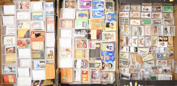 Large collection of cigarette and trade cards in three trays X Files, Man From UNCLE, Match Attax,