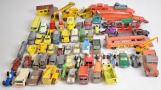 Over fifty Lesney, Matchbox 75 and similar diecast model cars to include BP Auto Tanker, Pontiac