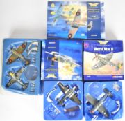 Three Corgi Aviation Archive diecast model planes comprising P51D Mustang 'Old Crow' AA32201, P-47