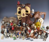 Over fifty vintage Star Wars figures to include 'The Last 17' Ewoks Lumat and Paploo, Rancor,