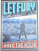 Shepard Fairey Obey (b 1970) Let Fury Have The Hour signed limited edition 411/450 screen print,