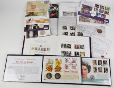 Ten Queen Elizabeth II coin / stamp covers including jubilees, birthdays, Trafalgar etc plus three