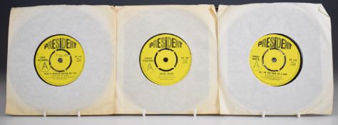 President - 6 singles all stamped A comprising PT138, 139,141, 144 and 145, records appear generally