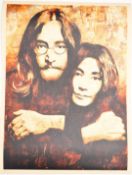 Shepard Fairey Obey (b 1970) John Lennon and Yoko Ono signed artist's proof 2010, 61 x 46cm,