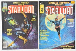 Two Marvel Preview Star-Lord comic books to include issue #4 (1976) 1st appearance.