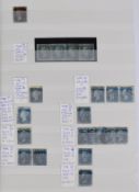 Stockbook of GB Queen Victoria stamps, mostly LE and also SP to 5s/ including 1d black (three