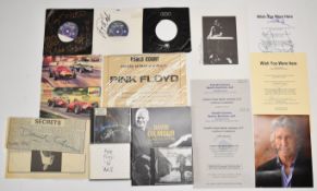 Pink Floyd ephemera including CDs, reproduction song sheets, photographs, Christies catalogue for