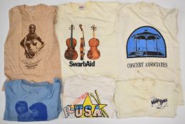 A collection of Rock / Pop promotional T shirts / clothing comprising Eagles, The Moody Blues x3,