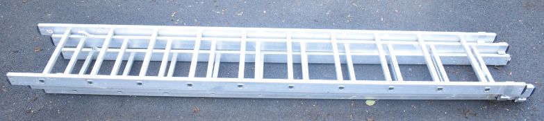 Youngman 200 Aluminium extending three section ladders, length 308cm when retracted