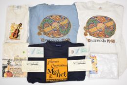 A collection of clothing and complementary tickets comprising Fairport Convention Cropredy