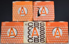 CBS - 21 demo singles, mostly 1967, records appear generally VG. From the estate of music journalist