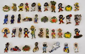 Forty Robertson's Golden Shred and other advertising pin badges, including bank it, Golly Club,
