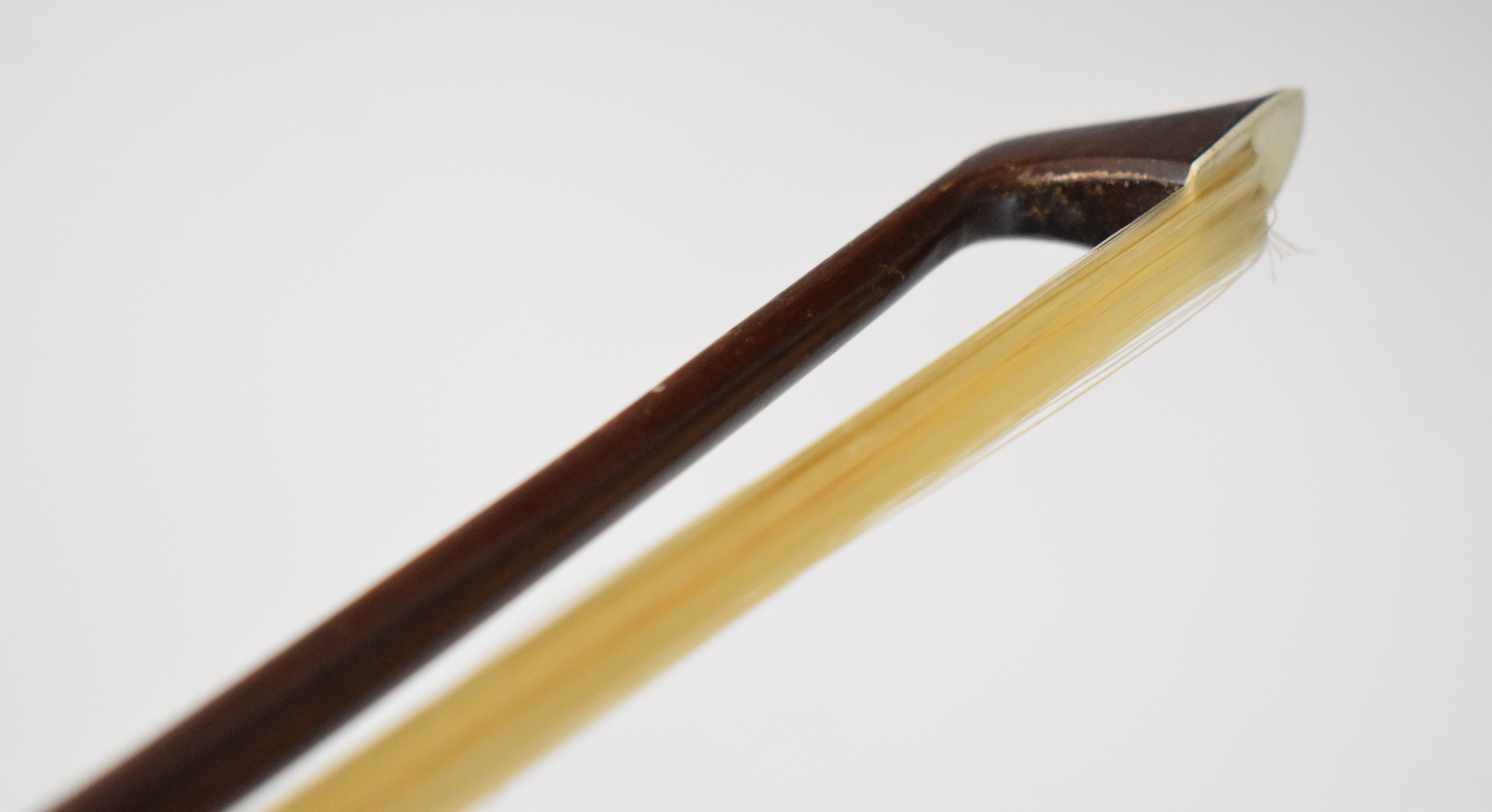 Unnamed 19th century cello with 76cm two piece back and related bow - Image 8 of 8