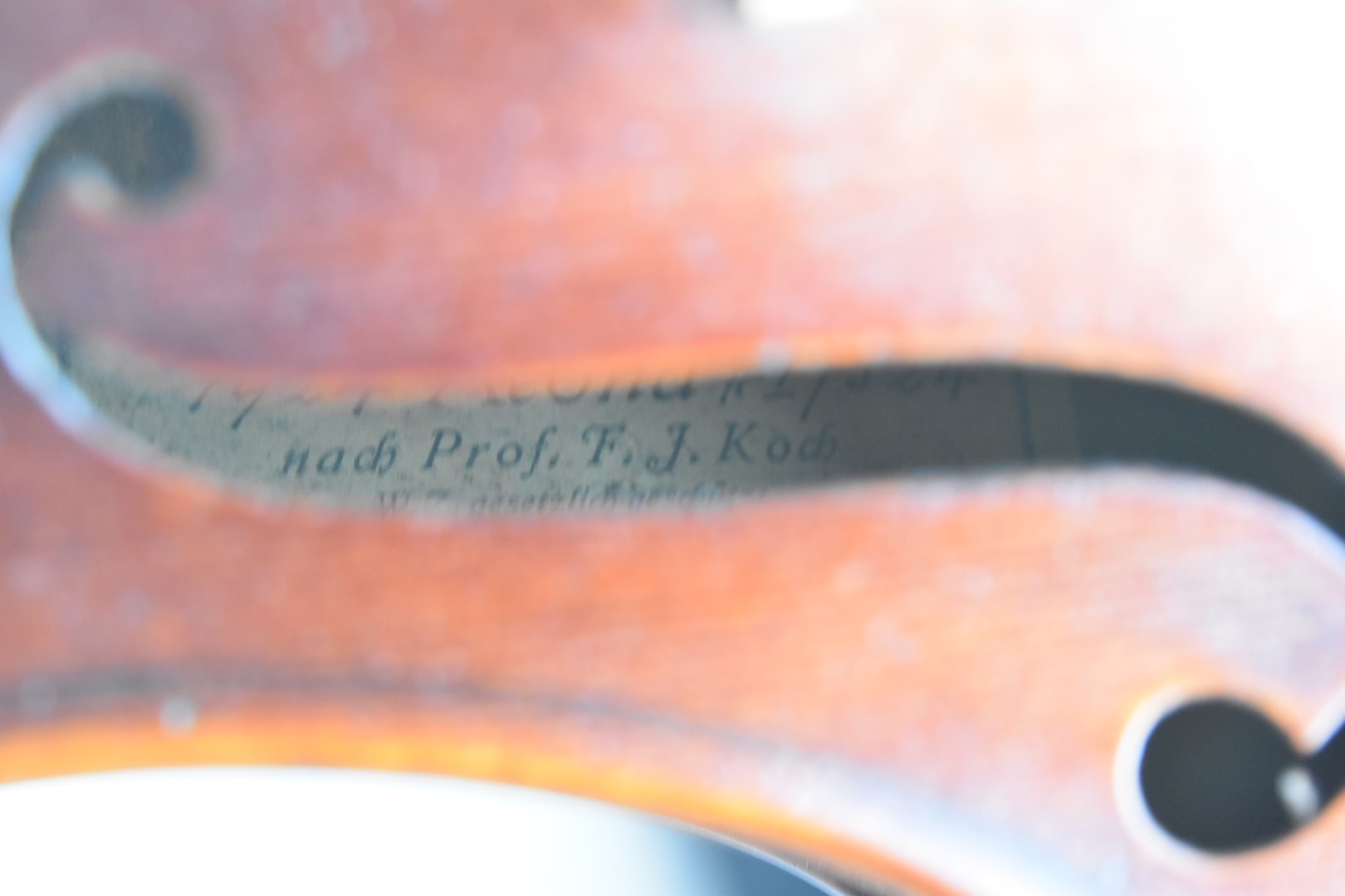 1924 Aeona violin labelled 'Koch & Sterzel A.=G. Dresden 1924 Aeona #I/524 nach Prof F J Koch W Z - Image 17 of 25