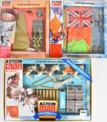Three Action Man reproduction playsets by Hasbro / Palitoy comprising Parachute Equiptment 34131,