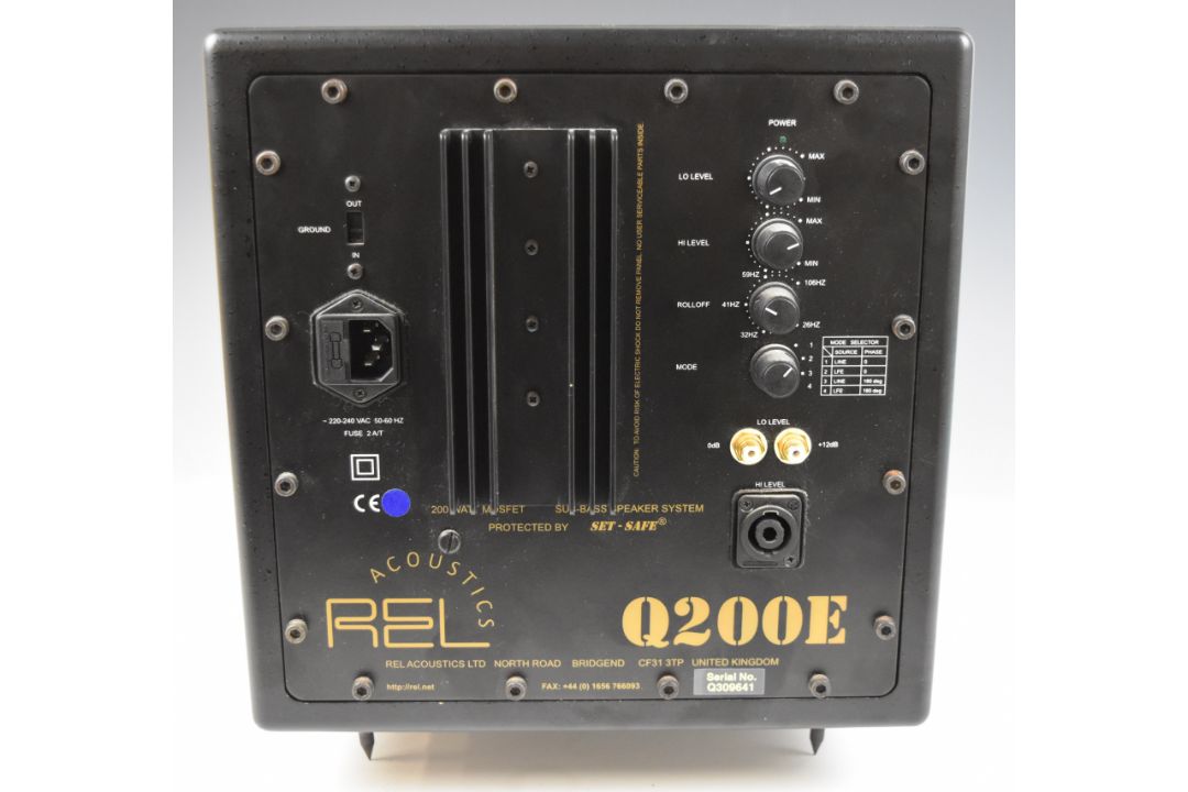 REL Acoustics Q200E home cinema bass subwoofer, serial no. Q309641, height 30cm - Image 2 of 2
