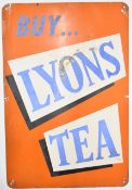 Buy Lyons Tea vintage printed aluminium advertising sign, 73.5 x 50cm