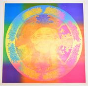 Mushroom Lady 1967 pop counter culture hippie psychedelic poster by A Sirkia, 59 x 58cm