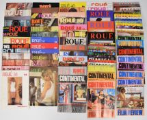 Vintage glamour / erotic magazines, approximately forty issues of Roué including 1-10 and a run of