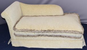 Victorian style chaise longue, length 155cm