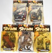 A full set of five Spawn Classic Series 17 action figures by McFarlane Toys comprising Al Simmons,