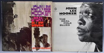 John Lee Hooker - The Real Folk Blues (CRL 4527), record appears Ex, cover VG with name and name /