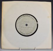 Tales Of Justine - Albert acetate. From the estate of music journalist Miranda Ward