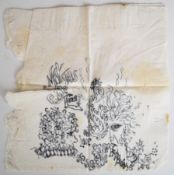 Jimi Hendrix (American, 1942-1970) pen and ink psychedelic drawing on a napkin of Jimi with then