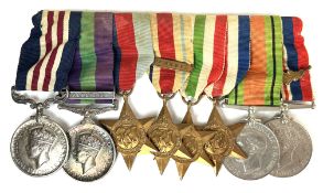 WW2 SAS military medal group of eight comprising Military Medal, General Service Medal with clasp