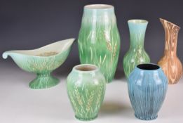 Beswick retro vases, ewer and jardinière, tallest 28cm