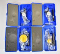 Four Verdict engineering dial test indicators, in original boxes