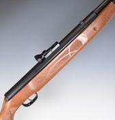 Weihrauch HW57 .22 under-lever air rifle with chequered semi-pistol grip and forend, raised cheek