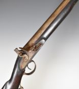 Flintlock cavalry carbine with stock stamped '381', brass trigger guard, butt plate and mounts and