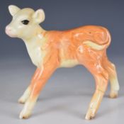 Beswick Hereford calf model 901B in roan and white colourway, height 8cm