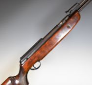 BSA Superstar .22 under-lever air rifle with chequered semi-pistol grip, raised cheek piece and