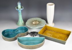 Collection of Beswick retro / mid century modern, Art Deco and drip glazed ceramic vases, dishes and