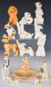 Large collection of Beswick novelty / comical dog figures including several with Ladybird