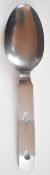 Nazi German stainless steel spoon with eagle and swastika to rear, length 19.5cm