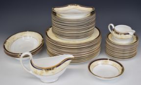 Wedgwood dinner service, comprising eighteen dinner, intermediate and tea plates, three serving