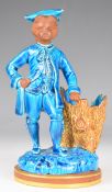 Royal Worcester turquoise glaze figure of a boy sailor, height 16.5cm
