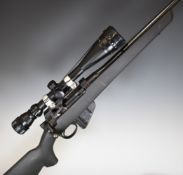 Parker-Hale .303 bolt-action rifle with semi-pistol grip, composite stock, two multi-shot magazines,