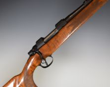 BRNO ZKK-601 .243 bolt-action rifle with chequered semi-pistol grip and forend, raised cheek-