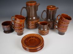 Beswick retro / mid century modern Zorba tea / coffee set in the brown colourway