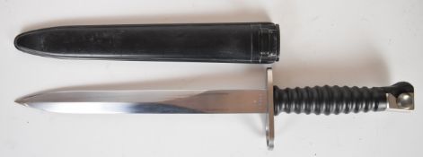 Swiss 1957 pattern bayonet for SIG assault rifle with 54455 and maker's mark stamped to ricasso,