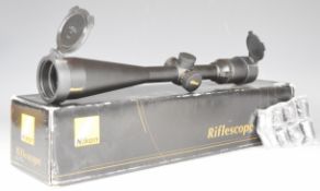 Nikon Monarch 6-24x50 SF M NP rifle scope, in original box with paperwork and accessories.