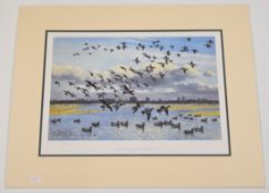 Peter Scott signed limited edition 19/350 print 'Barn Elms (Finishing Touches by Keith Shackleton)',